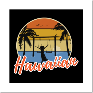 Hawaiian Beach Vibes Honolulu Sunset Posters and Art